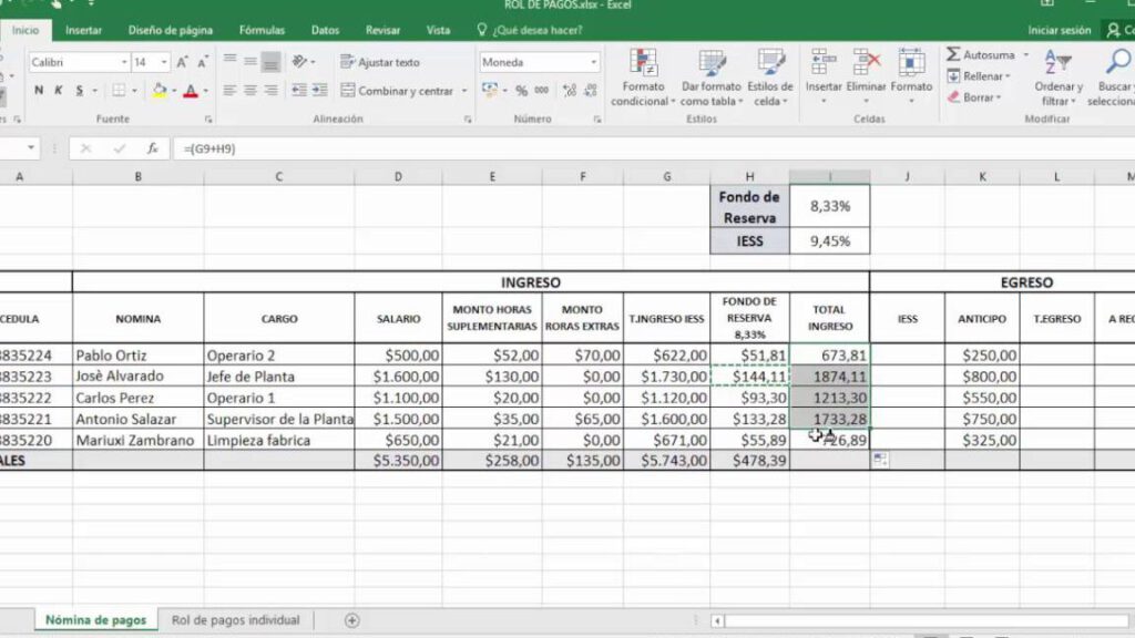 Elaboración de un Rol de Pagos en Excel Guía Práctica