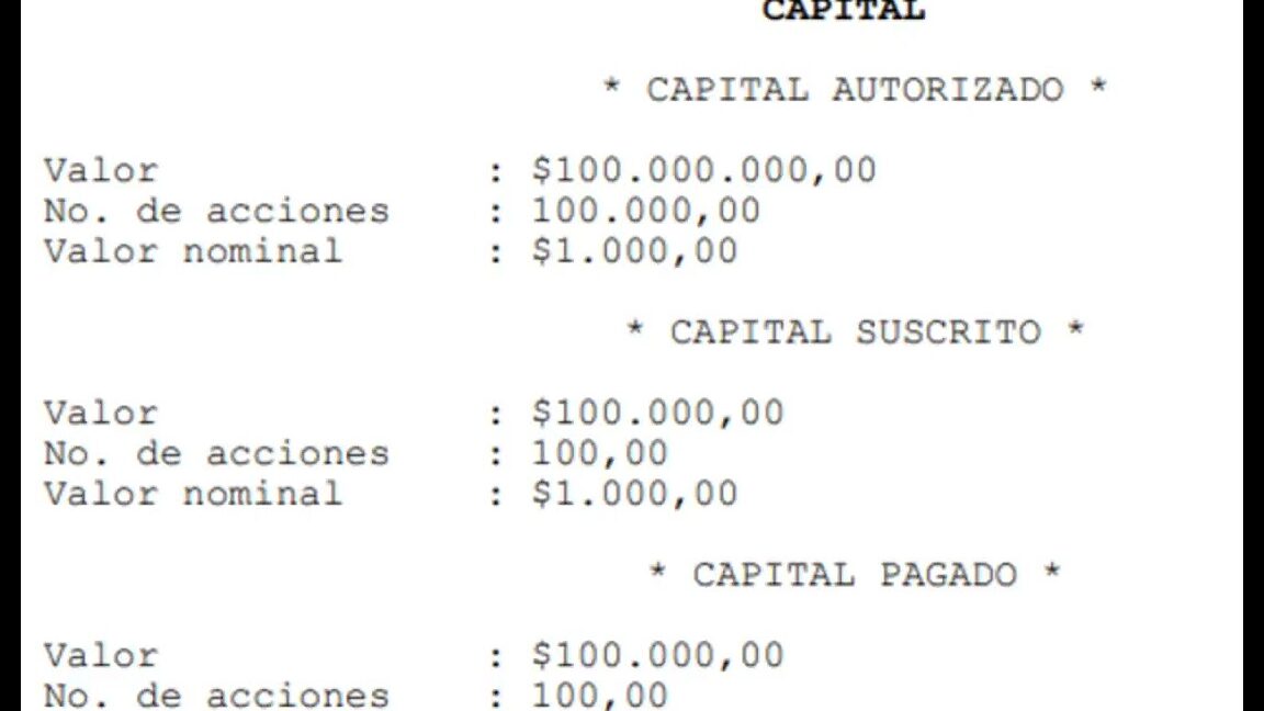 Cómo Registrar El Capital Suscrito Y Pagado De Una Empresa